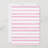 風船付きピンクベアぬいぐるみベビーシャワー 招待状 (裏面)