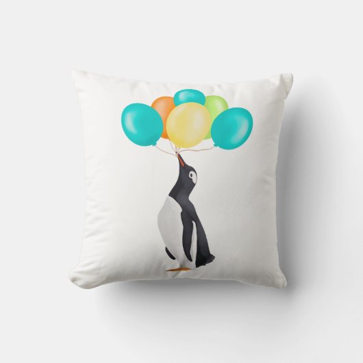 風船付きペカラフルンギン クッション (正面)