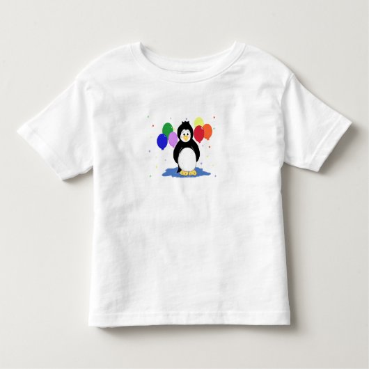 風船付きペカラフルンギン トドラーTシャツ (正面)