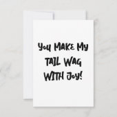 風船付きボクサーハート犬 サンキューカード (裏面)