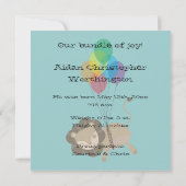 風船付きライオン 案内状 (裏面)