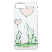 風船付き可愛い象パーソナライズされた- Case-Mate iPhoneケース (裏面)