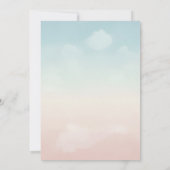 風船付き水彩赤ちゃんシャワー招待状 招待状 (裏面)