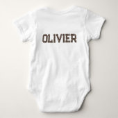 風船付き水色クマベビーボディスーツ ベビーボディスーツ (裏面)