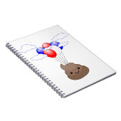 風船付き絵飛んでいる文字のうん ノートブック (右側)