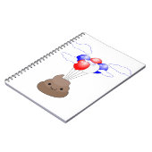 風船付き絵飛んでいる文字のうん ノートブック (左側)