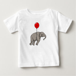 風船付き象 ベビーTシャツ