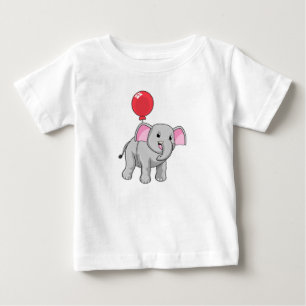 風船付き象 ベビーTシャツ