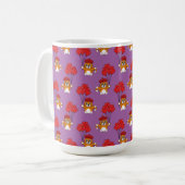風船入りのかわいい赤いハート コーヒーマグカップ (正面左)