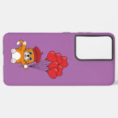 風船入りのかわいい赤いハート SAMSUNG GALAXYケース (左側面)