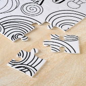 風船大人の色を渦巻く禅のドール美術 ジグソーパズル (側面)