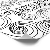 風船大人の色を渦巻く禅のドール美術 ポスター (角)