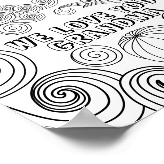 風船大人の色を渦巻く禅のドール美術 ポスター (角)