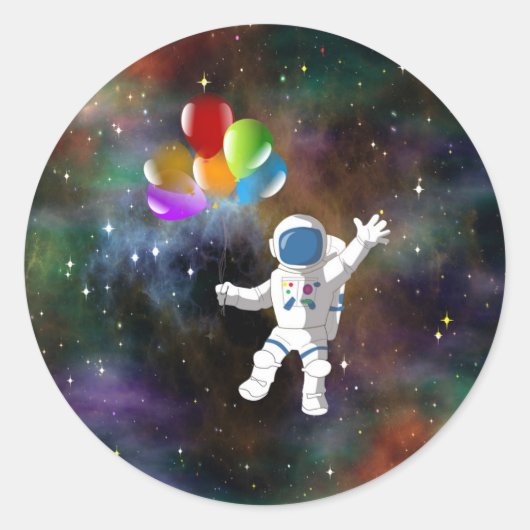 風船宇宙飛行士 ラウンドシール (正面)