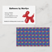 風船彫刻家、子ども芸人 名刺 (正面/裏面)