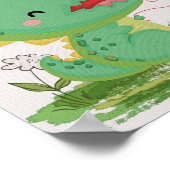 風船恐竜の保育園プリント 子供部屋 ポスター (角)