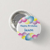風船数々の誕生会 缶バッジ (正面&裏面)
