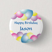 風船数々の誕生会 缶バッジ (正面)