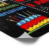 風船最初の誕生日の黒板の看板ポスター233 ポスター (角)