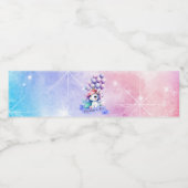 風船水瓶ラベル付き美しいユニコーン ペットボトルラベル (シングルラベル)