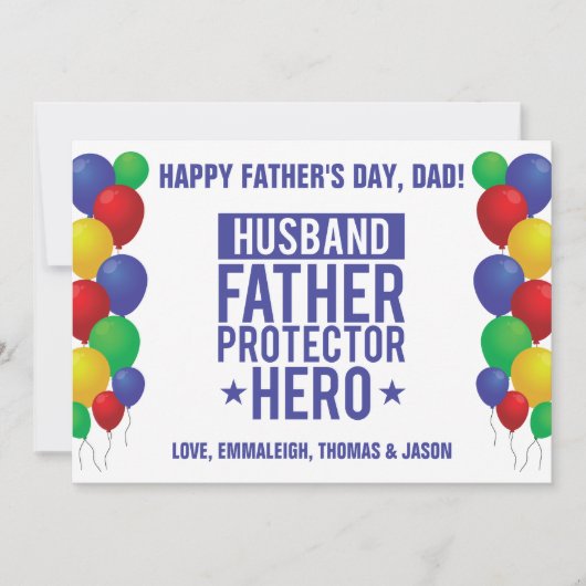 風船特別父の日 シーズンカード (正面)