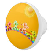 風船犬が虹を描く セラミックノブ (右)