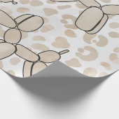 風船犬ヒョウ柄 ラッピングペーパー (角)