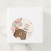 風船誕生日の水色クマ フェイバータグ (インサイチュ)