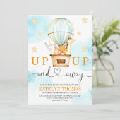 風船飛んでいくベイビーシャワー 招待状 (スタンド正面)