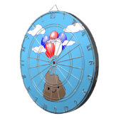 風船飛んでいるが青空に浮かぶ絵文字 ダーツボード (正面右)