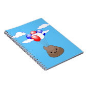 風船飛んでいるが青空に浮かぶ絵文字 ノートブック (右側)