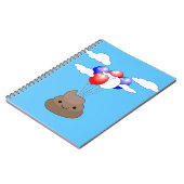 風船飛んでいるが青空に浮かぶ絵文字 ノートブック (左側)