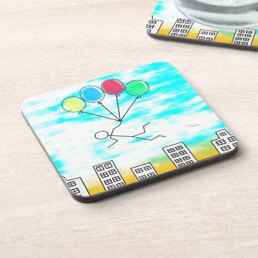 風船飛んでいるで街を越えて コースター (左側)