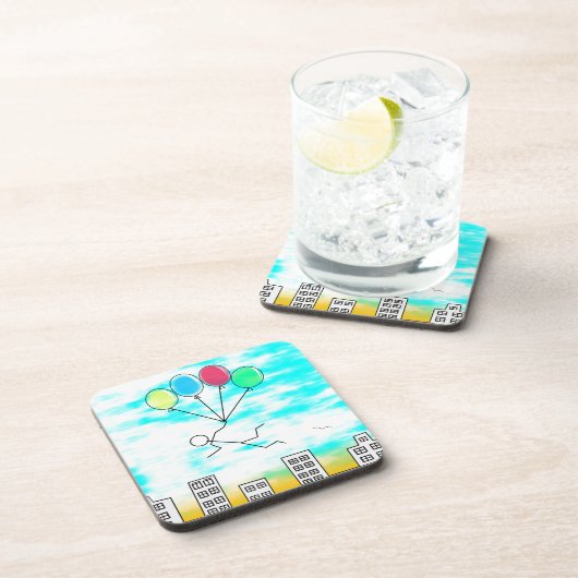 風船飛んでいるで街を越えて コースター (右側)