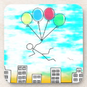 風船飛んでいるで街を越えて コースター (正面)