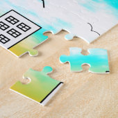 風船飛んでいるで街を越えて ジグソーパズル (側面)