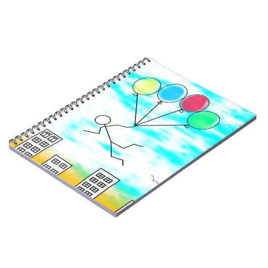 風船飛んでいるで街を越えて ノートブック (左側)