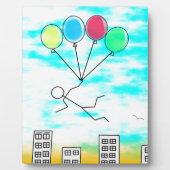 風船飛んでいるで街を越えて フォトプラーク (正面)