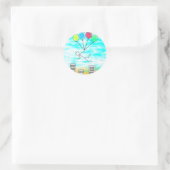 風船飛んでいるで街を越えて ラウンドシール (バッグ)