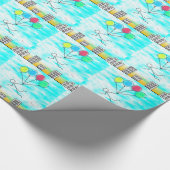 風船飛んでいるで街を越えて ラッピングペーパー (角)