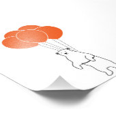 風船飛んでいる付きホッキョクグマ フォトプリント            (角)