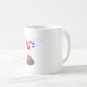 風船飛んでいる付き絵文字 コーヒーマグカップ (正面右)