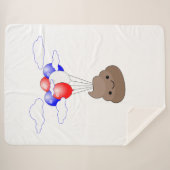 風船飛んでいる付き絵文字 シェルパブランケット (正面(横))