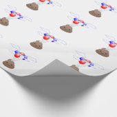 風船飛んでいる付き絵文字 ラッピングペーパー (角)