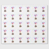 風船飛んでいる付き絵文字 ラッピングペーパー (フラット)