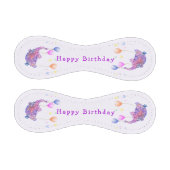 風船飛んでいる付き象のおもしろい誕生日 野球ボール (パネル)