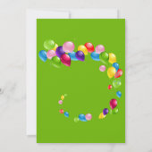 風船飛躍 バースデーパーティー招待状 招待状 (裏面)