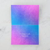 風船50歳の誕生日の水彩デザイン カード (内部)