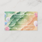 風船 イベント パーティー プランナー デコレーション ビーチ 名刺 (裏面)