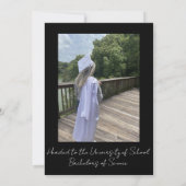 風船 グリッター 大学 高校 卒業パーティー 招待状 (裏面)